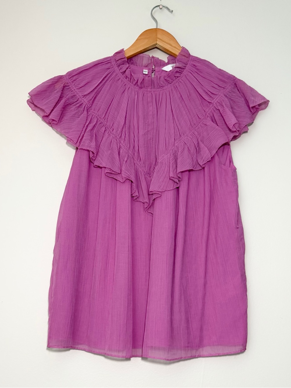 Rebecca Taylor Flutter Sleeve Blouse